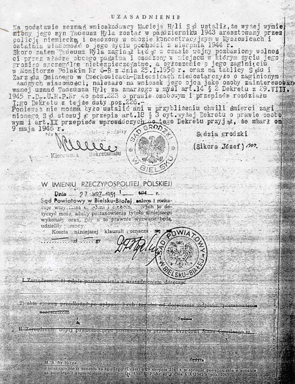 Wspomnienie o rodzinie Hyla Wspomnienie o rodzinie Hyla